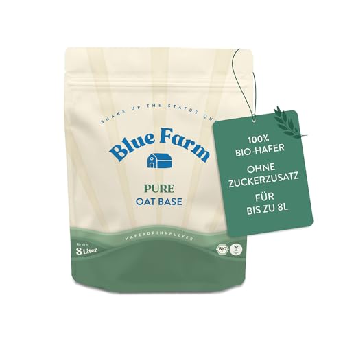 Blue Farm Oat Base Bio für bis zu 8 Liter Haferdrink zum Selbermischen | 100% beste Bio-Qualität | 100% vegan, laktosefrei & glutenfrei | 90% weniger Verpackungsmüll von Blue Farm