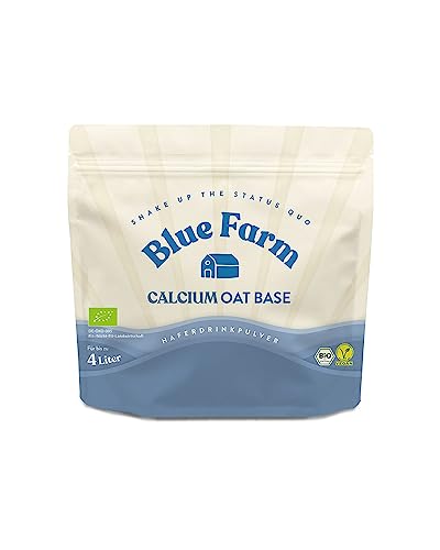Blue Farm Oat Base Calcium Bio Rotalge für bis zu 4 Liter zum Selbermischen | 100% beste Bio-Qualität | 100% vegan, laktosefrei & glutenfrei | 90% weniger Verpackungsmüll | Vorteilspack von Bluefarm