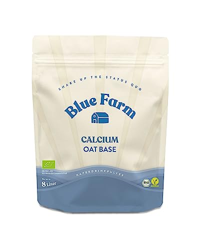 Blue Farm Oat Base Calcium Bio Rotalge für bis zu 8 Liter zum Selbermischen | 100% beste Bio-Qualität | 100% vegan, laktosefrei & glutenfrei | 90% weniger Verpackungsmüll | Vorteilspack von Blue Farm
