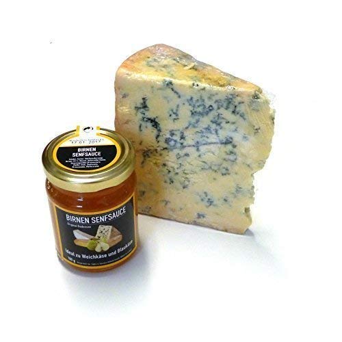 Blue Stilton Cheese Blauschimmelkäse 400g und Birnensenfsauce 180g von Blue Stilton