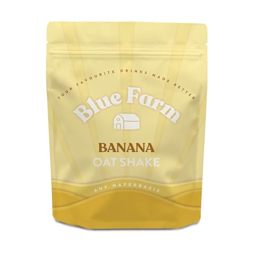 Blue Farm Bio Banana Oat Shake auf Haferbasis ohne Zuckerzusatz | Mit gefriergetrockneter Banane und Mango | Vegan | Laktosefrei & glutenfrei | 90% weniger Verpackungsmüll von Bluefarm