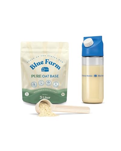 Blue Farm Starter Kit Deluxe bestehend aus Mixflasche, Dosierlöffel und 3 Liter Haferdrink zum Selbstmischen | 100% vegan, laktosefrei & glutenfrei | 90% weniger Verpackungsmüll Blue Farm Starter Kit Deluxe bestehend aus Mixflasche, Dosierlöffel und 3 Liter Haferdrink zum Selbstmischen | 100% vegan, laktosefrei & glutenfrei | 90% weniger Verpackungsmüll von Bluefarm