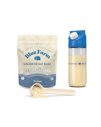 Blue Farm Starter Kit Deluxe Calcium Bio für bis zu 3 Liter Haferdrink zum Selbermischen | 100% vegan, laktosefrei & glutenfrei Haferdrink Pulver | 90% weniger Verpackungsmüll Blue Farm Starter Kit Deluxe Calcium Bio für bis zu 3 Liter Haferdrink zum Selbermischen | 100% vegan, laktosefrei & glutenfrei Haferdrink Pulver | 90% weniger Verpackungsmüll von Bluefarm
