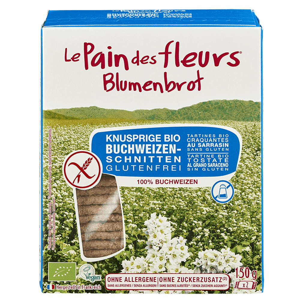 Bio Knusprige Buchweizen Schnitten ohne Salz & Zucker von Blumenbrot