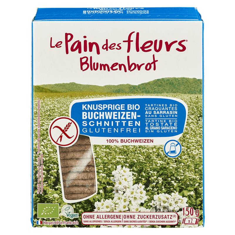 Bio Knusprige Buchweizen Schnitten ohne Salz & Zucker von Blumenbrot