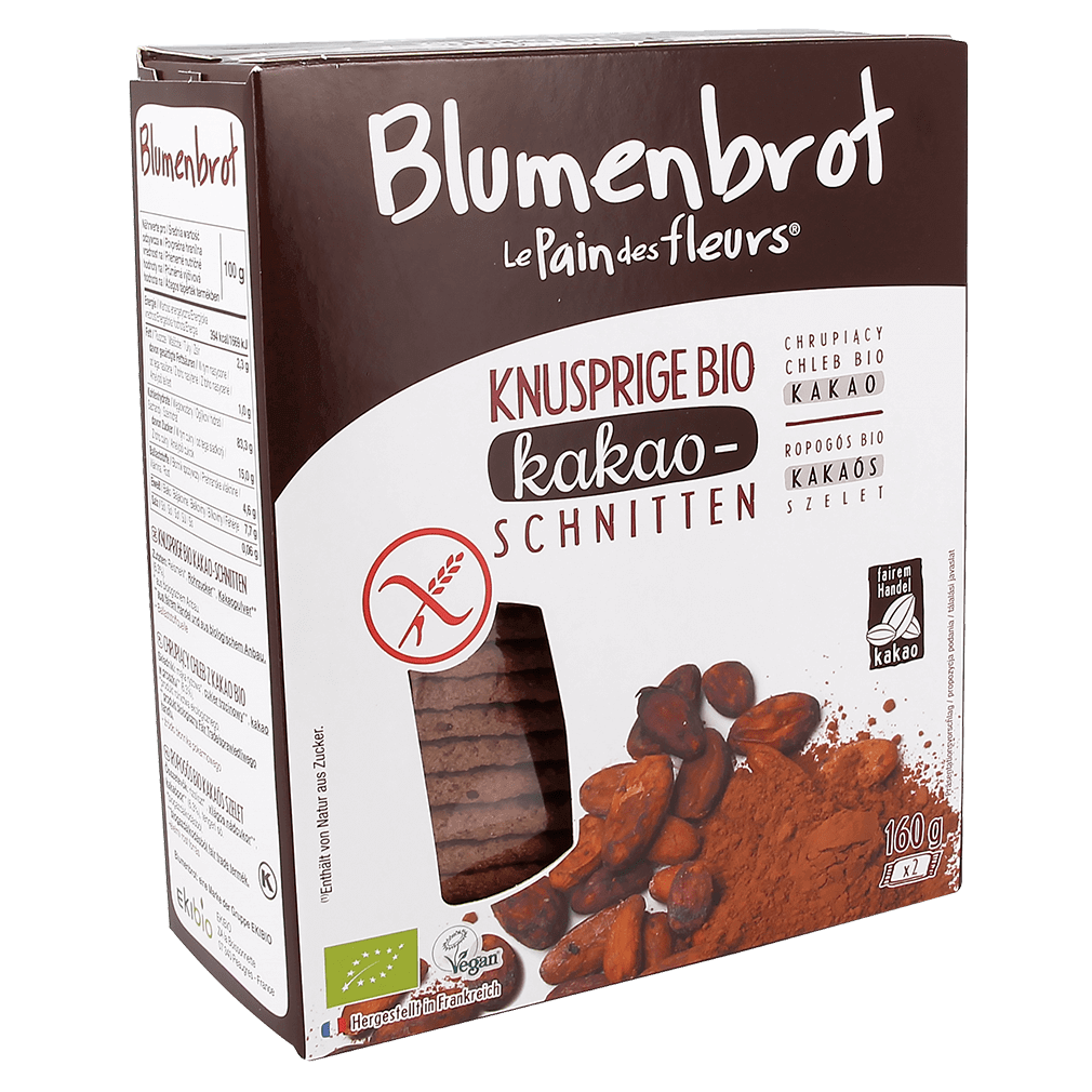 Bio Knusprige Kakao-Schnitten glutenfrei von Blumenbrot