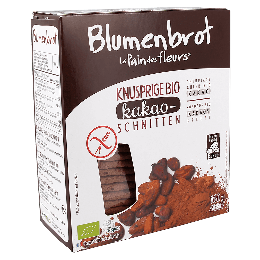 Bio Knusprige Kakao-Schnitten glutenfrei Bio Knusprige Kakao-Schnitten glutenfrei von Blumenbrot