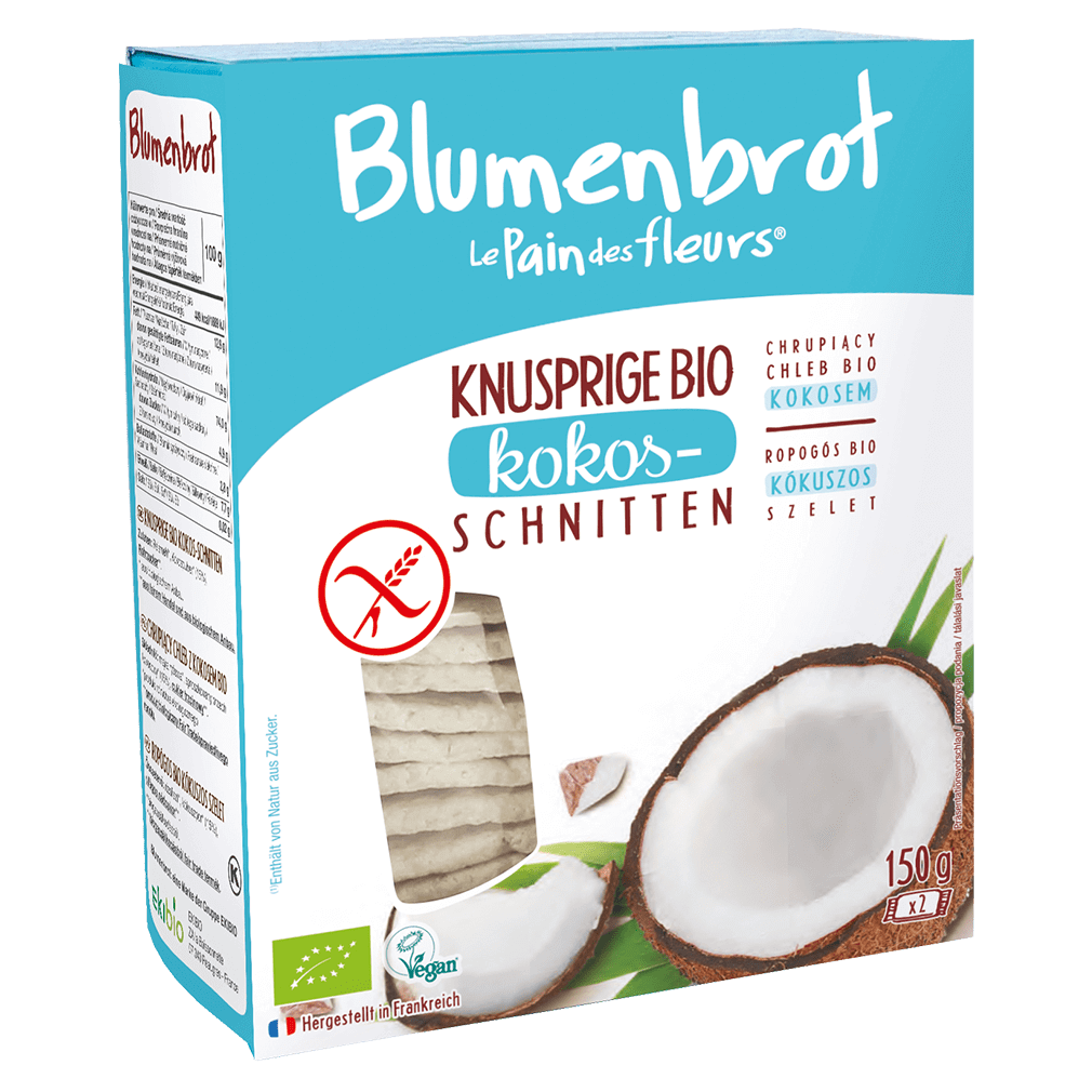 Bio Knusprige Kokos-Schnitten glutenfrei Bio Knusprige Kokos-Schnitten glutenfrei von Blumenbrot