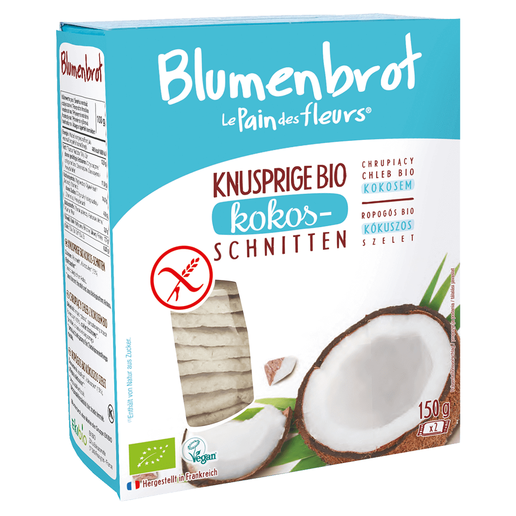 Bio Knusprige Kokos-Schnitten glutenfrei von Blumenbrot