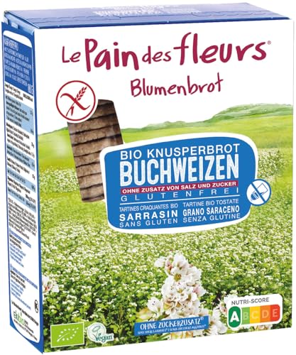 Blumenbrot Bio Knusprige Bio Buchweizen-Schnitten ohne Zusatz von Salz und Zucker (6 x 150 gr) von Blumenbrot