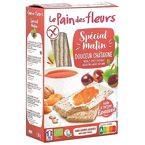 Blumenbrot - Dickeres Knusperbrot Kastanien - 230 g - 8er Pack von Le Pain des Fleurs