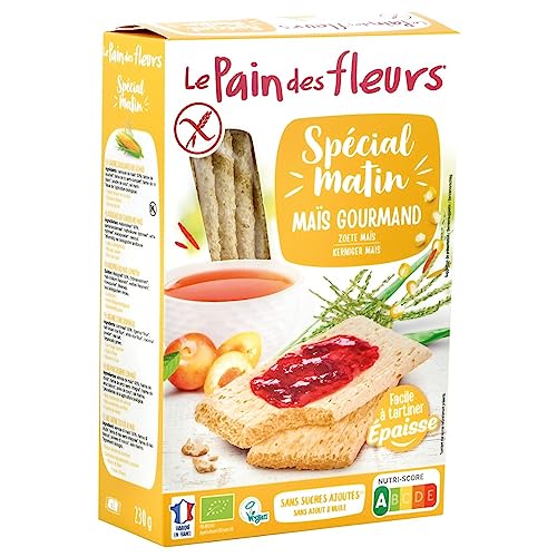 Blumenbrot - Dickeres Knusperbrot Mais - 230 g - 8er Pack von Le Pain des Fleurs