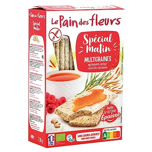 Blumenbrot - Dickeres Kunsperbrot Mehrkorn - 230 g - 8er Pack von Le Pain des Fleurs