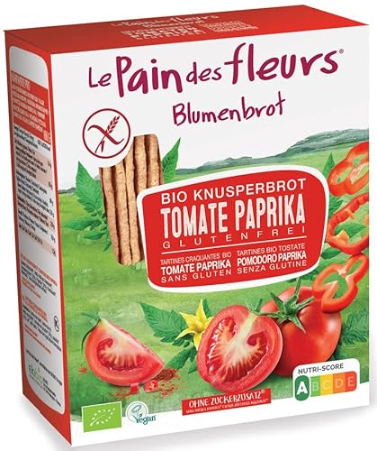 Blumenbrot Knusprige Brotscheiben Tomate Paprika bio 150g von Blumenbrot