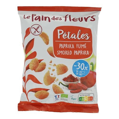 Blumenbrot Petales, gepuffte Chips, aus Getreide und Paprikabasis, 75g (1) von Le Pain des Fleurs