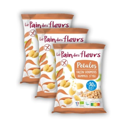 Blumenbrot Petales, gepuffte Chips aus Getreide, Kichererbsen, 75g (1) von Le Pain des Fleurs