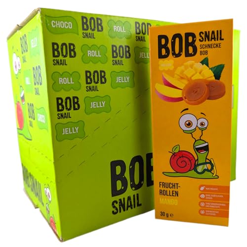 Bob Snail Mango Fruchtrollen 1 Karton 24er Pack (24 x 30g) von Bob Snail