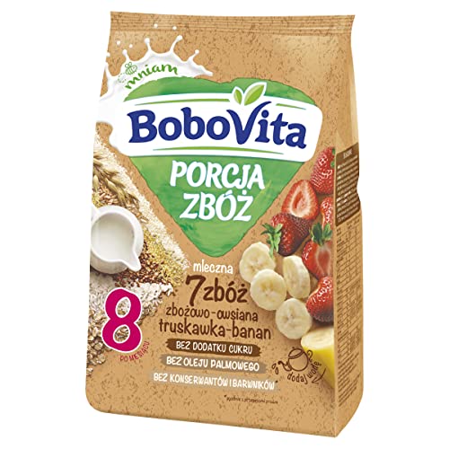 BoboVita Portion Getreide Milchkasche 7 Getreide/Hafer Erdbeerbanane nach 8 Monate 210 g BoboVita Portion Getreide Milchkasche 7 Getreide/Hafer Erdbeerbanane nach 8 Monate 210 g von BoboVita