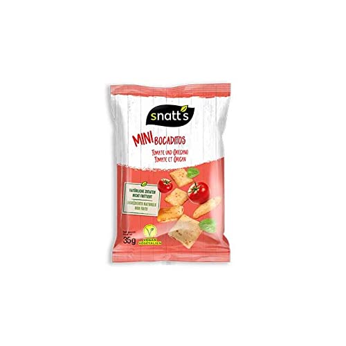 30 Beutel Snatts MINI Brotsnack Tomate/Oregano a 35g Mini Bocaditos Snatt´s von Bocaditos
