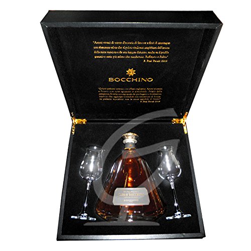 Grappa Carlo Bocchino Riserva mit 2 Gläsern in Geschenkverpackung von Bocchino