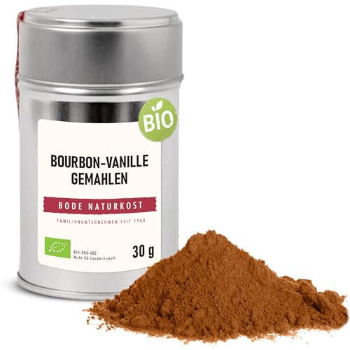 BODE NATURKOST – Vanille Bourbon gemahlen BIO 6x30g - Fein gemahlene vegane Bio Bourbon Vanille. Gemahlene Vanille ideal zum Verfeinern von Süßspeisen, Gebäck & Getränken BODE NATURKOST – Vanille Bourbon gemahlen BIO 6x30g - Fein gemahlene vegane Bio Bourbon Vanille. Gemahlene Vanille ideal zum Verfeinern von Süßspeisen, Gebäck & Getränken von Bode Naturkost