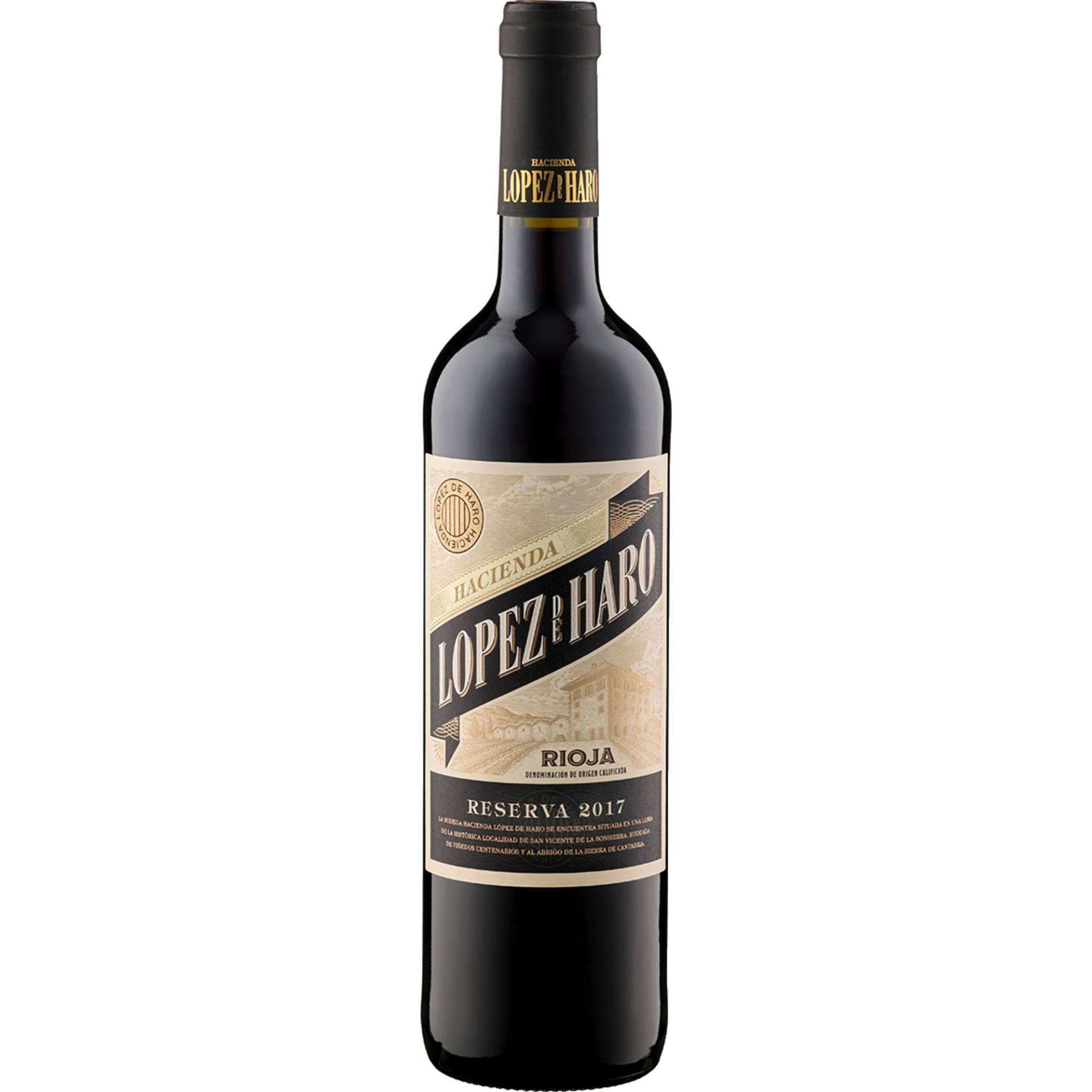 Hacienda López de Haro Rioja Reserva, Rioja DOCa, Rioja, 2019, Rotwein Hacienda López de Haro Rioja Reserva, Rioja DOCa, Rioja, 2019, Rotwein von Bodega Classica , ES 26338 San Vicente de la Sonsierra - La Rioja