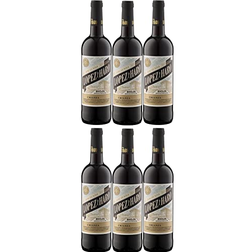 Bodega Classica Hacienda López de Haro Crianza DOCa Cuvee Rotwein Wein trocken Spanien Visando Paket (6 Flaschen) von Bodega Classica