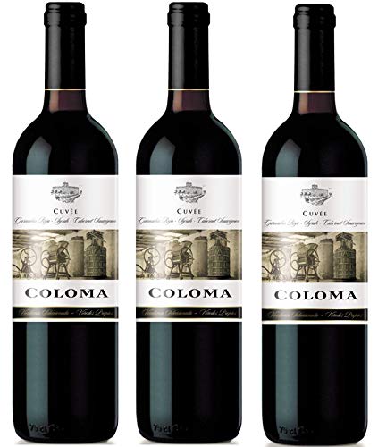 Bodega Coloma: 3 Flaschen Cuvée aus Syrah, Cabernet und Garnacha, ein junger Wein, lebendig und geschmackvoll, für den alltäglichen Genuss gedacht Bodega Coloma: 3 Flaschen Cuvée aus Syrah, Cabernet und Garnacha, ein junger Wein, lebendig und geschmackvoll, für den alltäglichen Genuss gedacht von Bodega Coloma. EX-363, La Albuera - 06170 Badajoz
