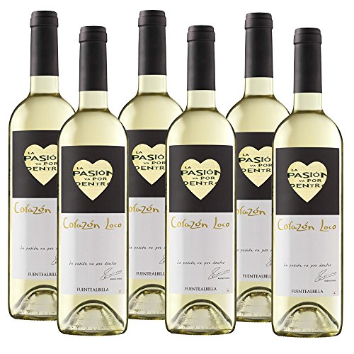 Corazón Loco Blanco - Bodega Iniesta - Trockener Weißwein aus Verdejo und Sauvignon Blanc - D.O. Manchuela - Sparpaket (6 x 0,75l) von Dttra