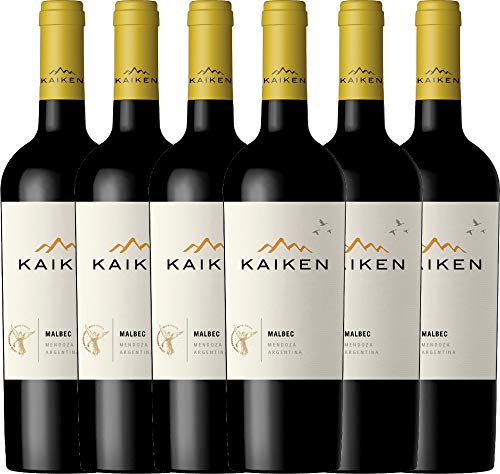 VINELLO 6er Weinpaket Rotwein - Malbec 2019 - Kaiken mit einem VINELLO.weinausgießer | trockener Rotwein | argentinischer Rotwein aus Mendoza | 6 x 0,75 Liter VINELLO 6er Weinpaket Rotwein - Malbec 2019 - Kaiken mit einem VINELLO.weinausgießer | trockener Rotwein | argentinischer Rotwein aus Mendoza | 6 x 0,75 Liter von Bodega Kaiken