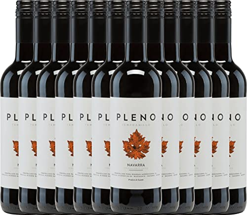 Pleno Tempranillo Tinto DO von Bodegas Agronavarra - Rotwein 12 x 0,75l VINELLO - 12er - Weinpaket inkl. kostenlosem VINELLO.weinausgießer von Bodegas Agronavarra