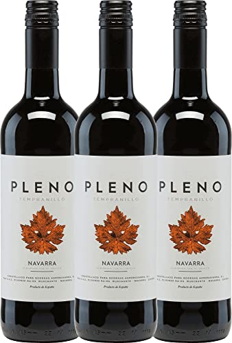 Pleno Tempranillo Tinto DO von Bodegas Agronavarra - Rotwein 3 x 0,75l VINELLO - 3er - Weinpaket inkl. kostenlosem VINELLO.weinausgießer von Bodegas Agronavarra