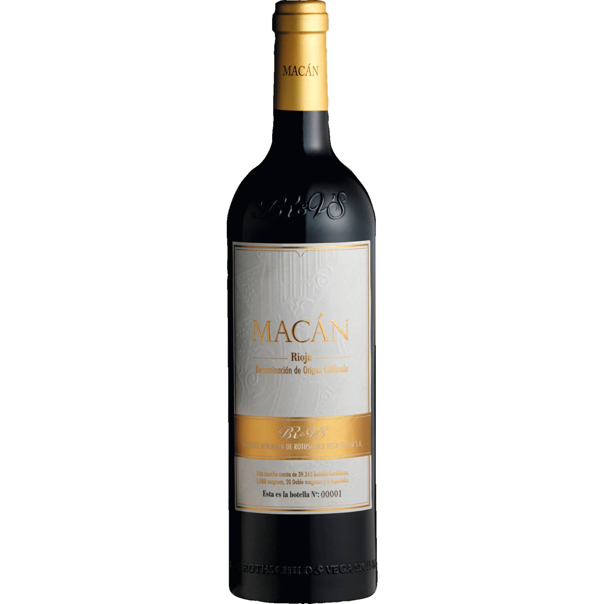 Macán Rioja, Rioja DOCa, Rioja, 2019, Rotwein Macán Rioja, Rioja DOCa, Rioja, 2019, Rotwein von Bodegas Benjamin de Rothschild & Vega Sicilia,28010,Madrid,Spanien