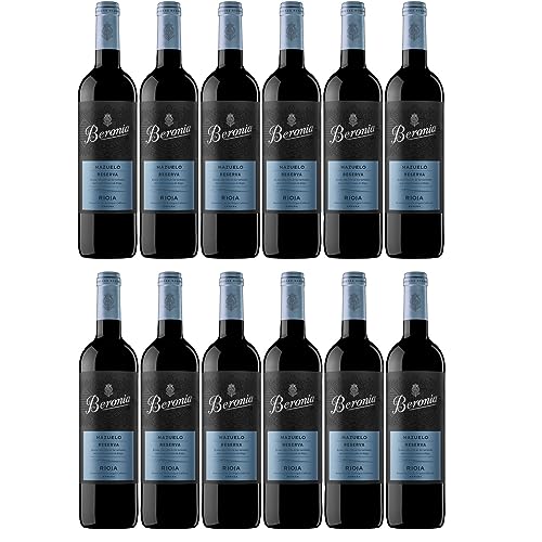 Beronia Mazuelo Reserva Rotwein Wein trocken Rioja Spanien Inkl. FeinWert E-Book (12 x 0,75l) von Bodegas Beronia