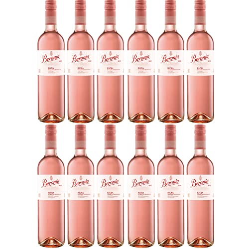 Beronia Rosado Roséwein Wein trocken Rioja Spanien I Visando Paket (12 Flaschen) von Bodegas Beronia