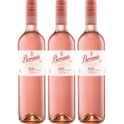 Beronia Rosado Roséwein Wein trocken Rioja Spanien I Visando Paket (3 Flaschen) von Bodegas Beronia