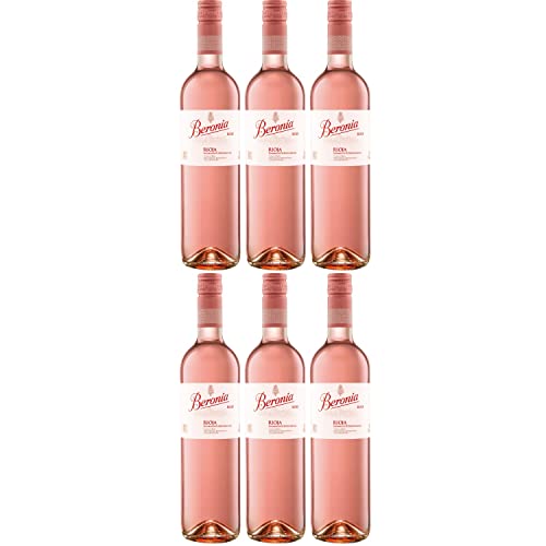 Beronia Rosado Roséwein Wein trocken Rioja Spanien I Visando Paket (6 Flaschen) von Bodegas Beronia
