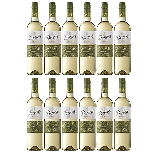 Beronia Verdejo Weißwein Wein trocken Spanien Inkl. FeinWert E-Book I Visando Paket (12 x 0,75l) von Bodegas Beronia