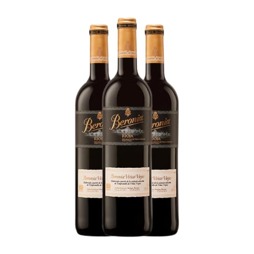 Beronia Viñas Viejas Tempranillo Rioja 75 cl (Schachtel mit 3 Flaschen von 75 cl) von Bodegas Beronia