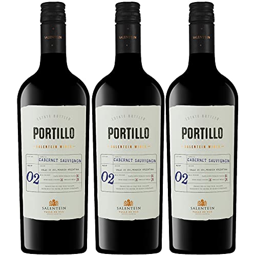 Bodegas Salentein Portillo Cabernet Sauvignon Rotwein Wein trocken Argentinien (3 Flaschen) von Bodegas El Portillo