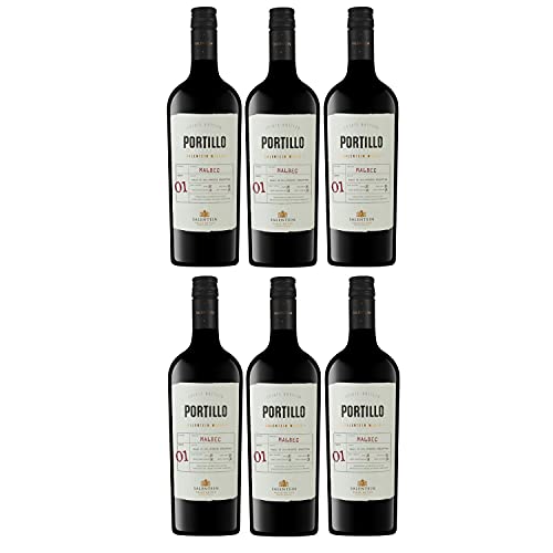 Bodegas Salentein Portillo Malbec Rotwein Wein trocken Argentinien I Versanel Paket (6 Flaschen) von Bodegas El Portillo