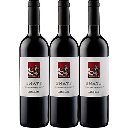Enate Cabernet Sauvignon Merlot DO Rotwein Wein Trocken Spanien I Visando Paket (3 x 0,75l) von Bodegas Enate