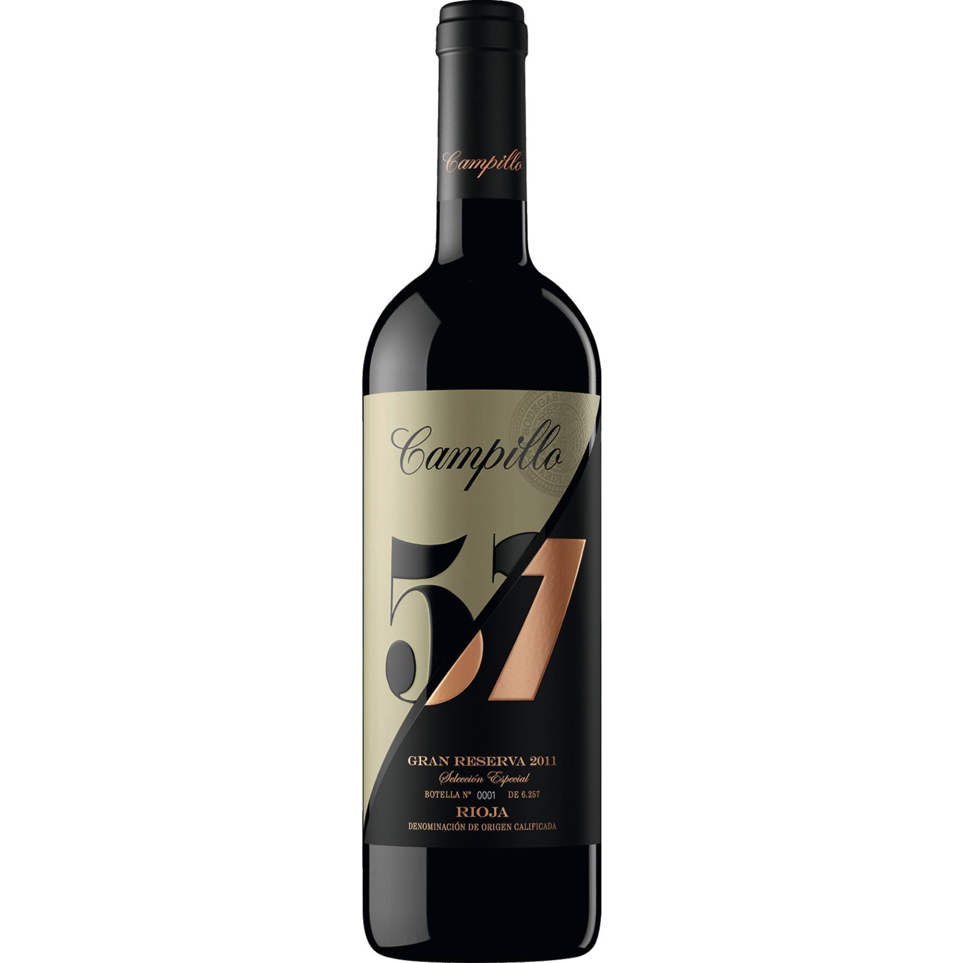 Campillo 57 Rioja Gran Reserva, Rioja DOCa, Rioja, 2012, Rotwein Campillo 57 Rioja Gran Reserva, Rioja DOCa, Rioja, 2012, Rotwein von "Bodegas Faustino S.L.",01320,"Oyon Alava",Spanien
