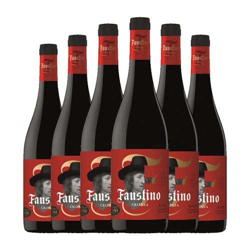 Faustino Tempranillo Rioja Alterung 75 cl (Schachtel mit 6 Flaschen von 75 cl) von Bodegas Faustino
