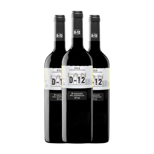 Lan D-12 Tempranillo Rioja 75 cl (Schachtel mit 3 Flaschen von 75 cl) von Bodegas Lan