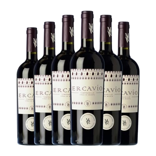 Más Que Vinos Ercavio Viñas de Meseta Tempranillo Vino de la Tierra de Castilla 75 cl (Schachtel mit 6 Flaschen von 75 cl) von Bodegas Más Que Vinos