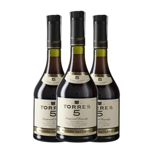 Brandy Torres 5 Penedès 70 cl (Schachtel mit 3 Flaschen von 70 cl) von Bodegas Miguel Torres