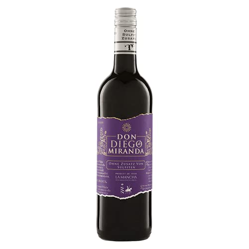 Bodegas Parra Jiménez Bio Don Diego de Miranda Tinto Rotwein schwefelfrei 1er Pack (1 x 0.75 l) von Bodegas Parra Jiménez