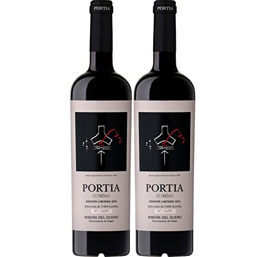 Portia Summa Rotwein Wein trocken Spanien I Visando Paket (2 Flaschen) von Bodegas Portia