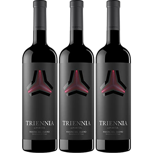 Triennia de Portia Rotwein Wein trocken Spanien I Visando Paket (3 Flaschen) von Bodegas Portia